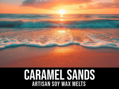 Caramel Sands - Coconut, Creamy Caramel, Orange Blossom, Pink Jasmine 2.4oz Artisan Soy Wax Melts