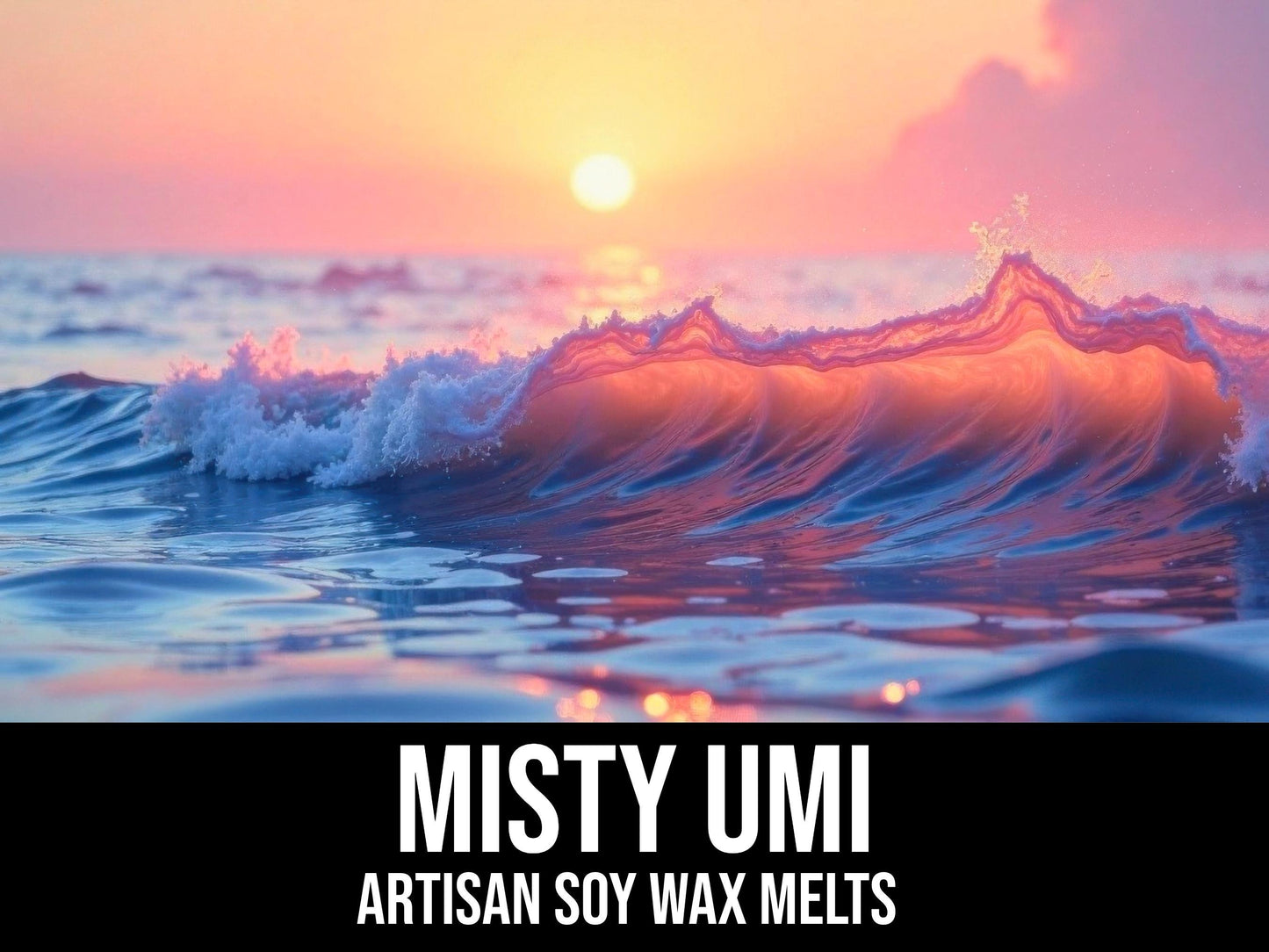 Misty Umi - Sea Breezes, Ocean Rose, Ginger, Coconut, Almond 2.4oz Artisan Soy Wax Melts
