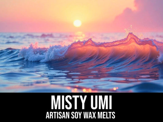 Misty Umi - Sea Breezes, Ocean Rose, Ginger, Coconut, Almond 2.4oz Artisan Soy Wax Melts