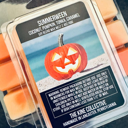 Summerween - Coconut, Pumpkin, Caramel, Tonka Bean 2.4oz Artisan Soy Wax Melts