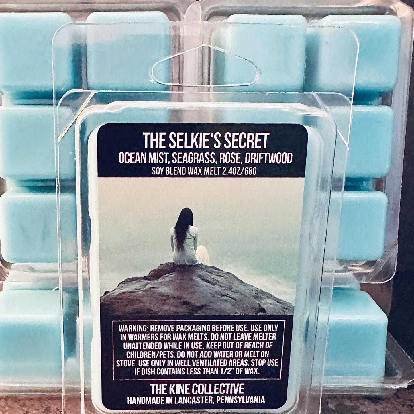 The Selkie's Secret - Ocean Mist, Seagrass, Faded Rose, Driftwood 2.4oz Artisan Soy Wax Melts