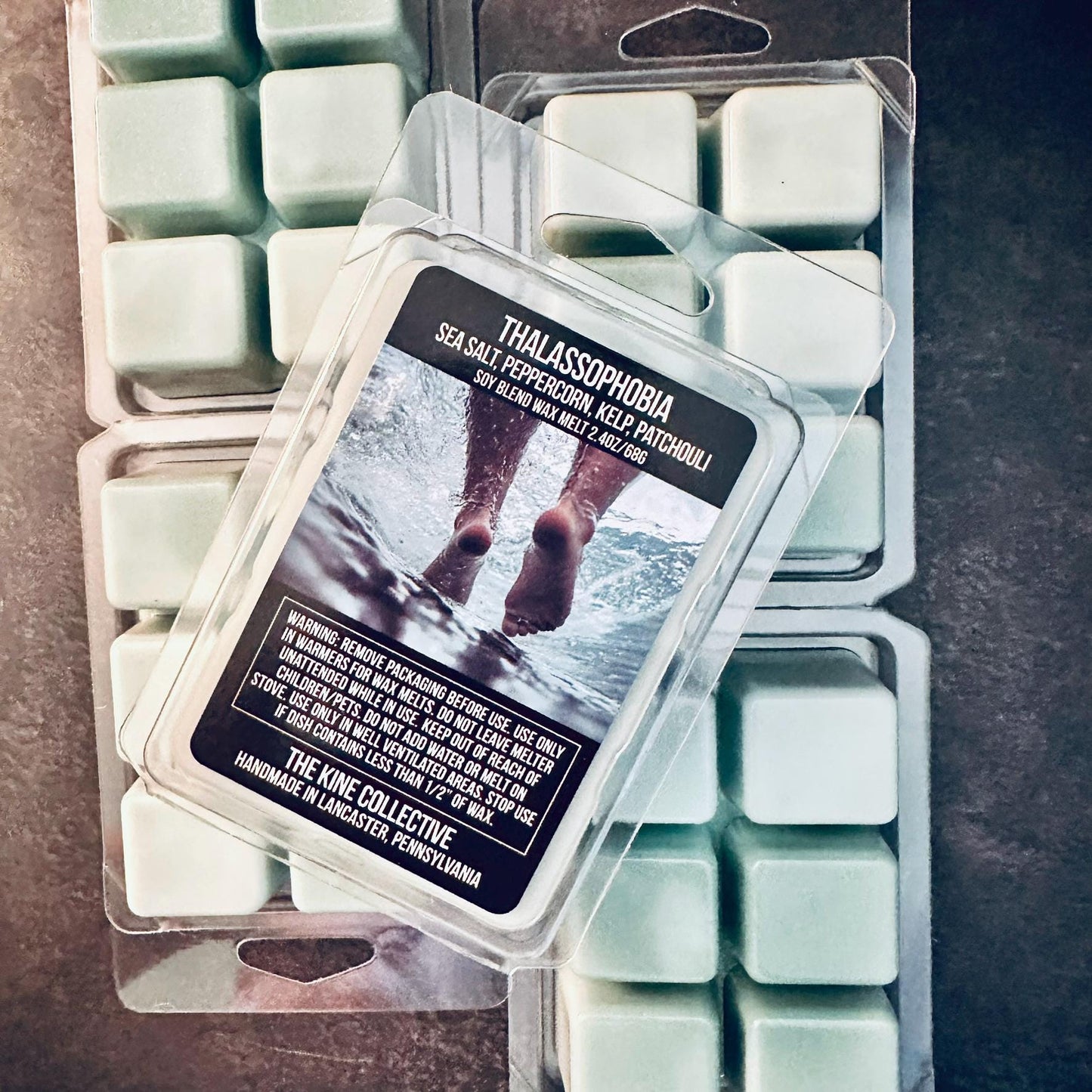Thalassophobia - Sea Salt, Peppercorn, Kelp, Patchouli 2.4oz Artisan Soy Wax Melts