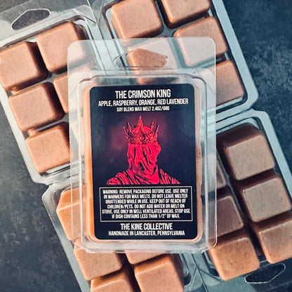 The Crimson King - Apple, Raspberry, Orange, Red Lavender 2.4oz Artisan Soy Wax Melts