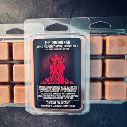 The Crimson King - Apple, Raspberry, Orange, Red Lavender 2.4oz Artisan Soy Wax Melts