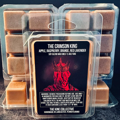 The Crimson King - Apple, Raspberry, Orange, Red Lavender 2.4oz Artisan Soy Wax Melts