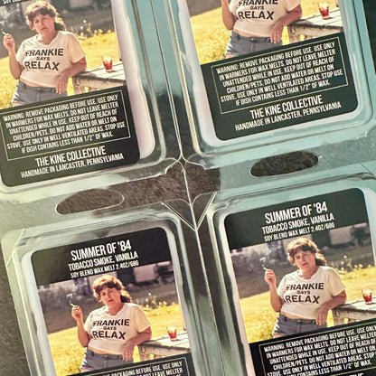 Summer of '84 - Tobacco Smoke, Vanilla Body Spray 2.4oz Artisan Soy Wax Melts