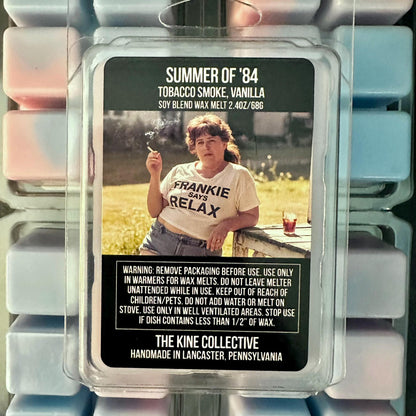 Summer of '84 - Tobacco Smoke, Vanilla Body Spray 2.4oz Artisan Soy Wax Melts
