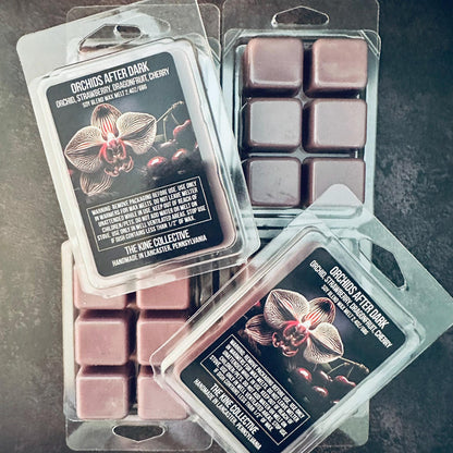Orchids After Dark - Strawberry, Tiger Orchid, Dragonfruit, Cherry 2.4oz Artisan Soy Wax Melts