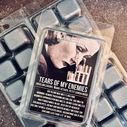 Tears Of My Enemies - Cherry, Vetiver, Sandalwood 2.4oz Artisan Soy Wax Melts