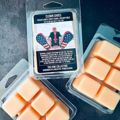 Clown Shoes -  Peach Candy, Fruity Boba, Creamy Milk 2.4oz Artisan Soy Wax Melts