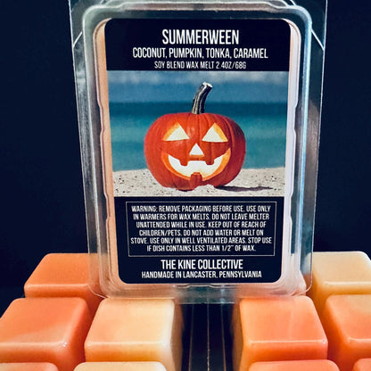 Summerween - Coconut, Pumpkin, Caramel, Tonka Bean 2.4oz Artisan Soy Wax Melts