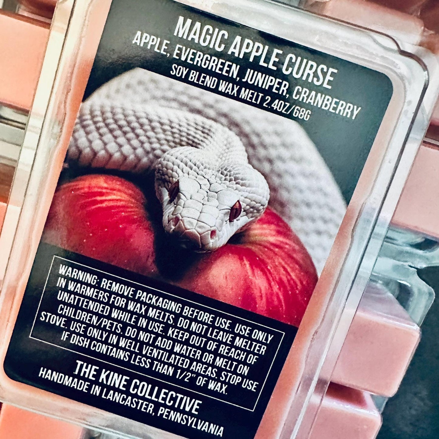 Magic Apple Curse - Apple, Evergreen, Juniper, Sugared Cranberry 2.4oz Artisan Soy Wax Melts