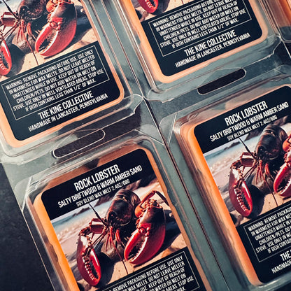 Rock Lobster -  Salty Driftwood, Warm Amber Sand 2.4oz Artisan Soy Wax Melts