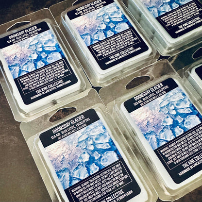 Doomsday Glacier - Crystalline Sea Air, Aquatic Blue Lotus, Driftwood 2.4oz Artisan Soy Wax Melts