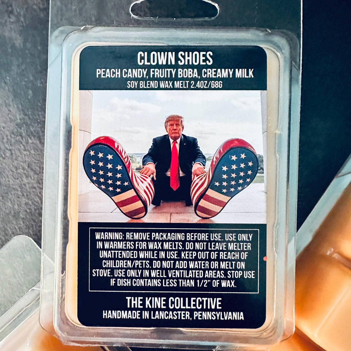 Clown Shoes -  Peach Candy, Fruity Boba, Creamy Milk 2.4oz Artisan Soy Wax Melts