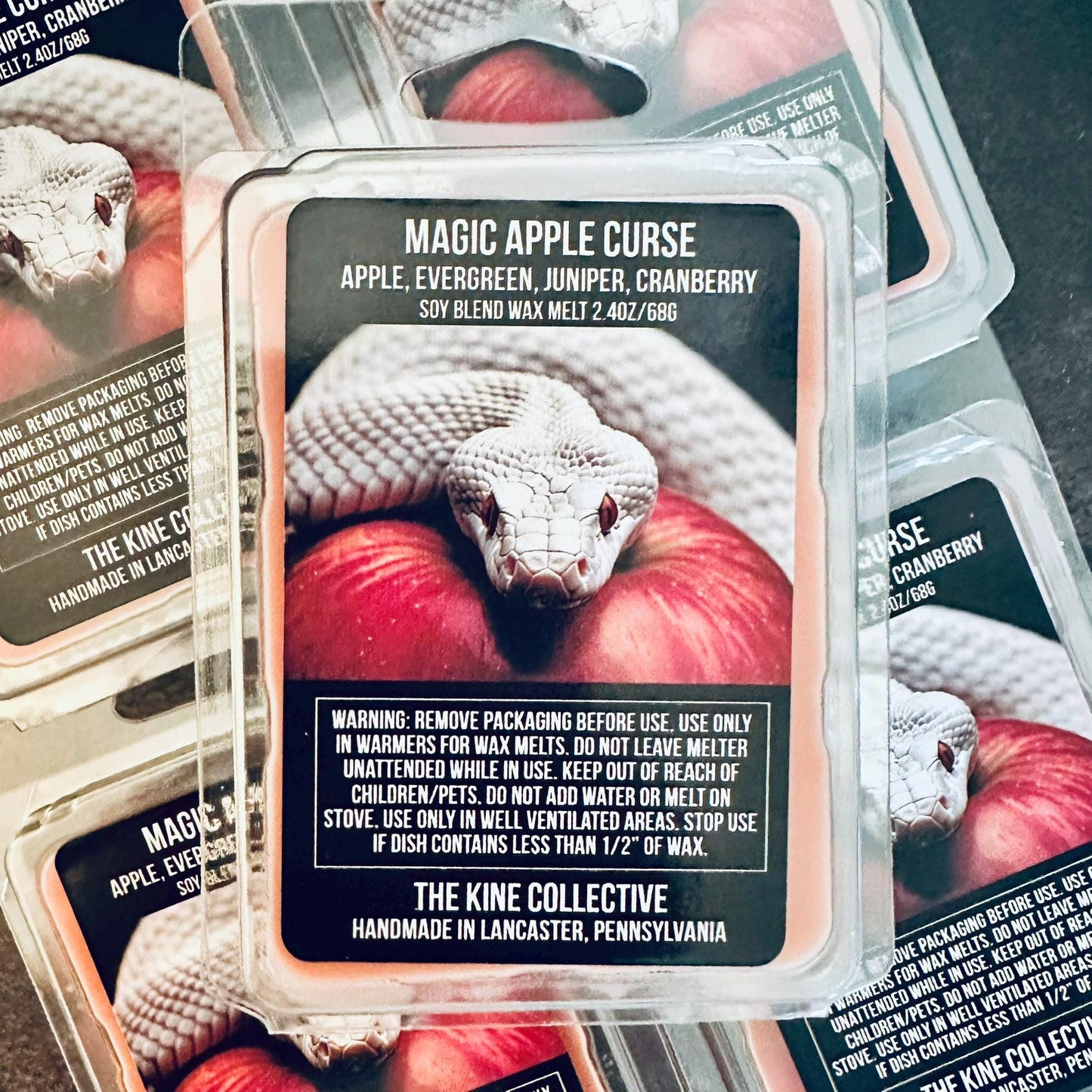 Magic Apple Curse - Apple, Evergreen, Juniper, Sugared Cranberry 2.4oz Artisan Soy Wax Melts