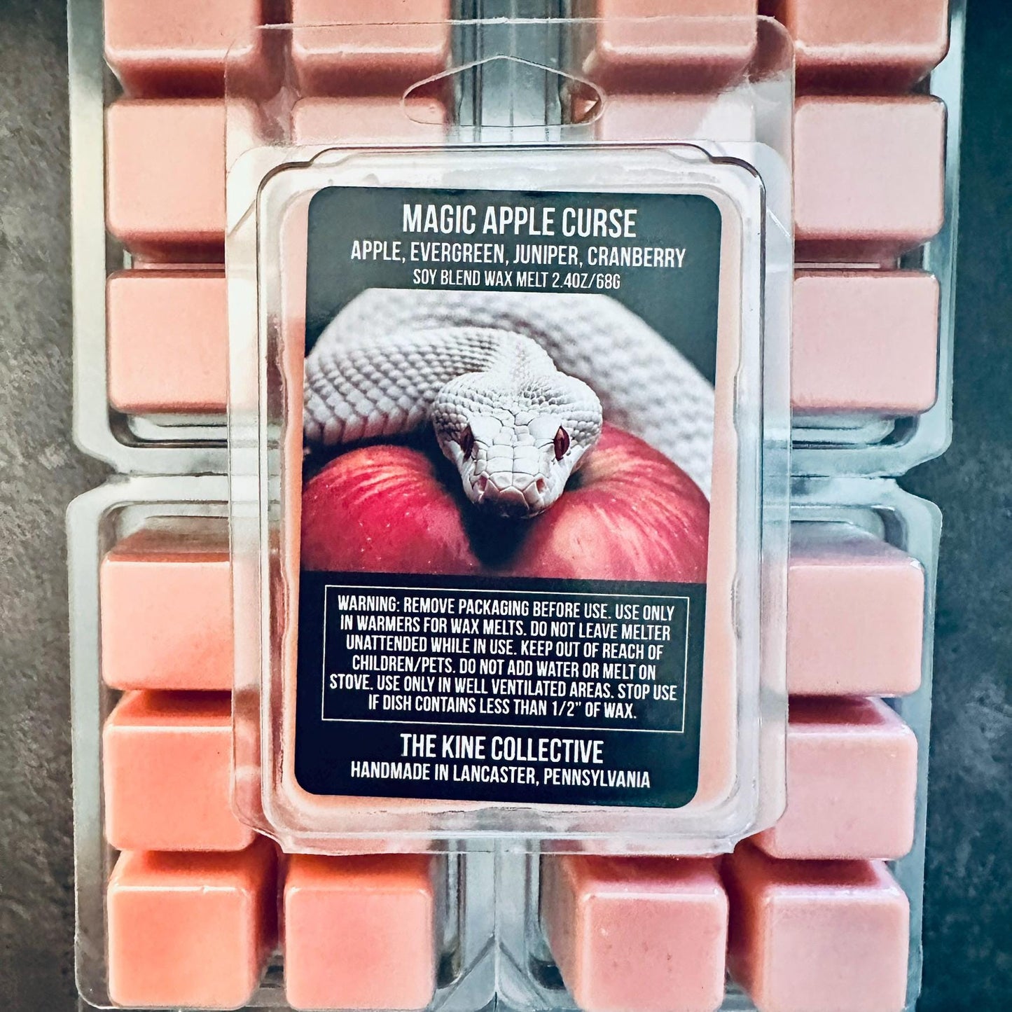 Magic Apple Curse - Apple, Evergreen, Juniper, Sugared Cranberry 2.4oz Artisan Soy Wax Melts