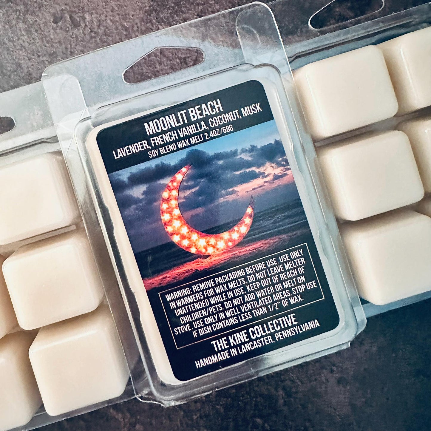 Moonlit Beach - Lavender, French Vanilla, Coconut 2.4oz Artisan Soy Wax Melts