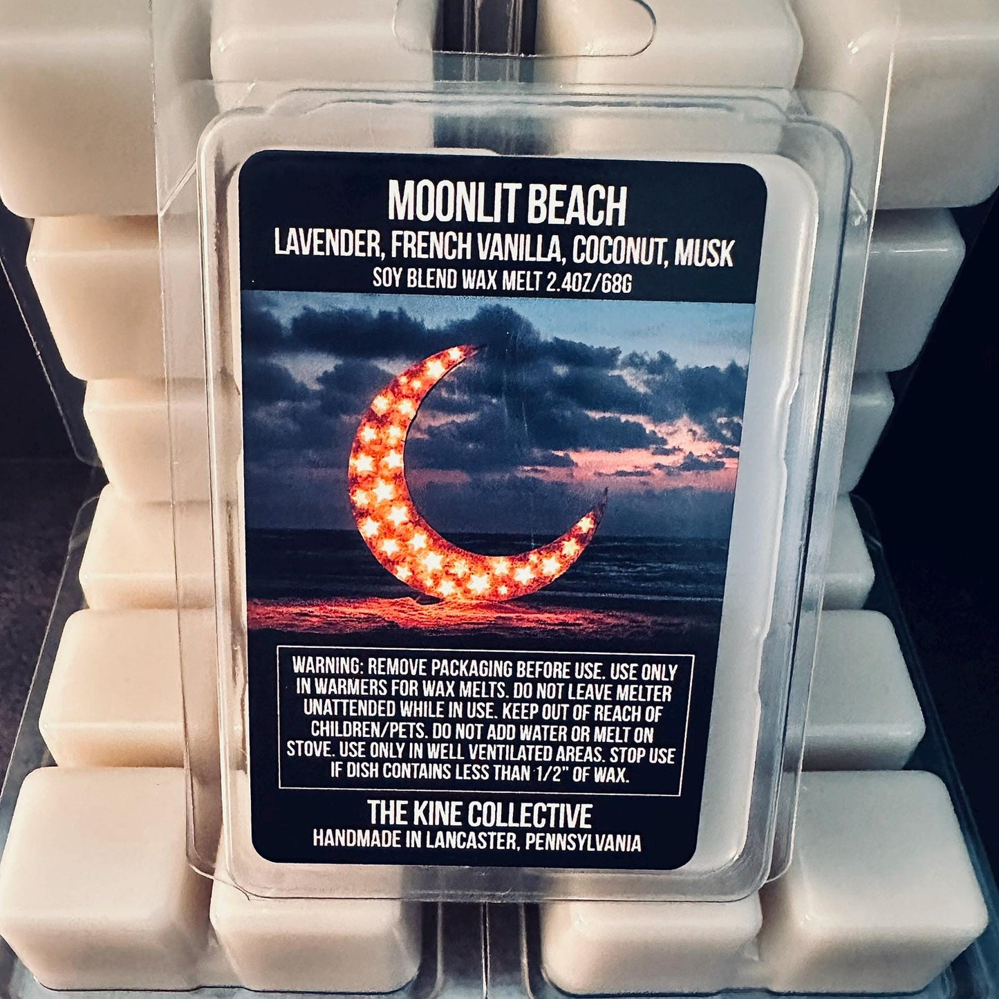 Moonlit Beach - Lavender, French Vanilla, Coconut 2.4oz Artisan Soy Wax Melts