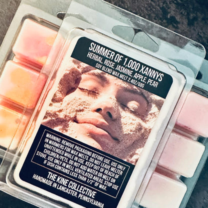 Summer of 1,000 Xannys - Herbal, Rose, Jasmine, Apple, Pear 2.4oz Artisan Soy Wax Melts