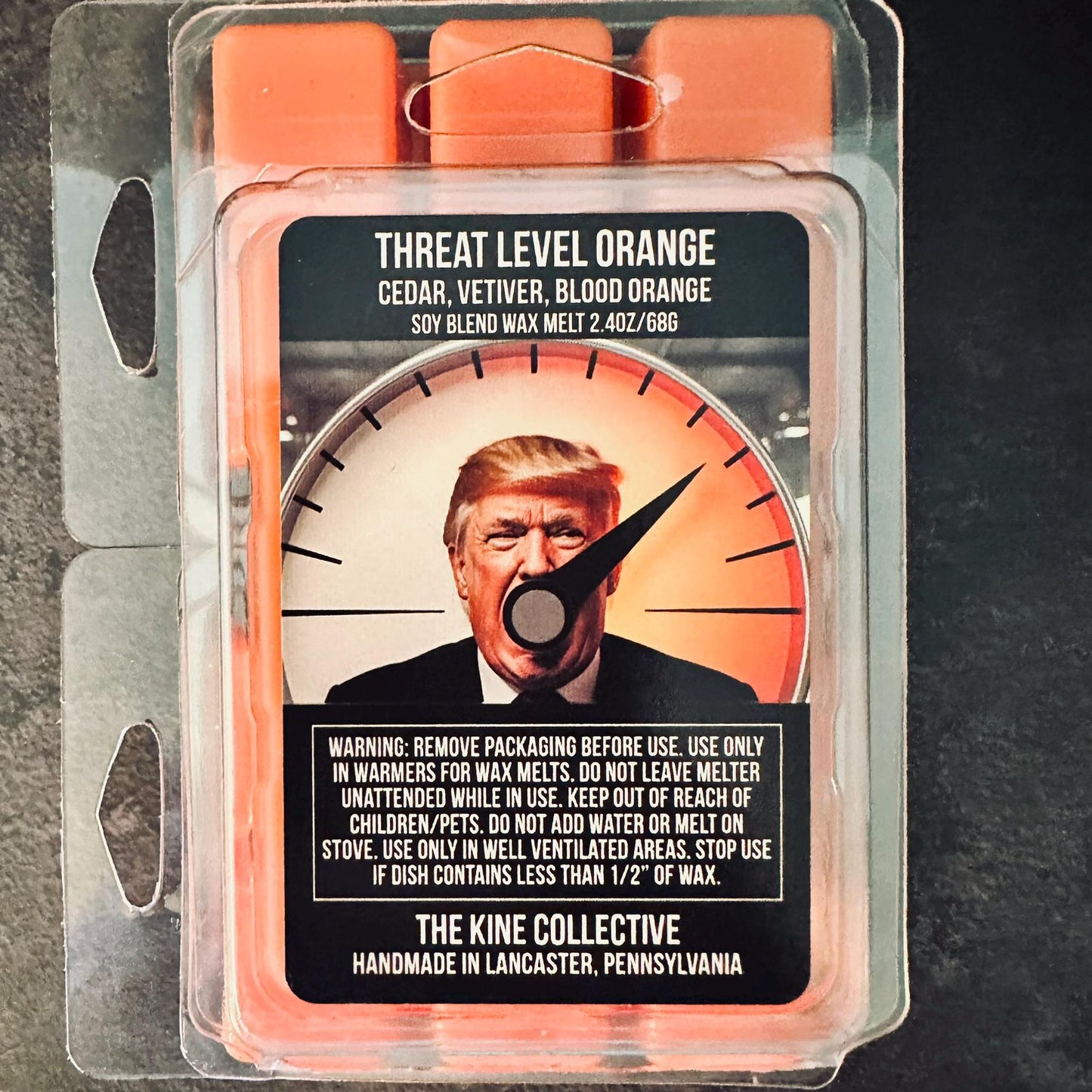 Threat Level Orange - Cedar, Vetiver, Blood Orange 2.4oz Artisan Soy Wax Melts
