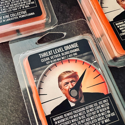 Threat Level Orange - Cedar, Vetiver, Blood Orange 2.4oz Artisan Soy Wax Melts
