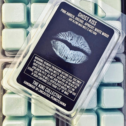 Ghost Kiss - Black Amber, Orchid, Apricot, Verbena, White Woods 2.4oz Artisan Soy Wax Melts