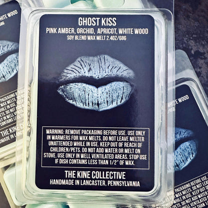 Ghost Kiss - Black Amber, Orchid, Apricot, Verbena, White Woods 2.4oz Artisan Soy Wax Melts