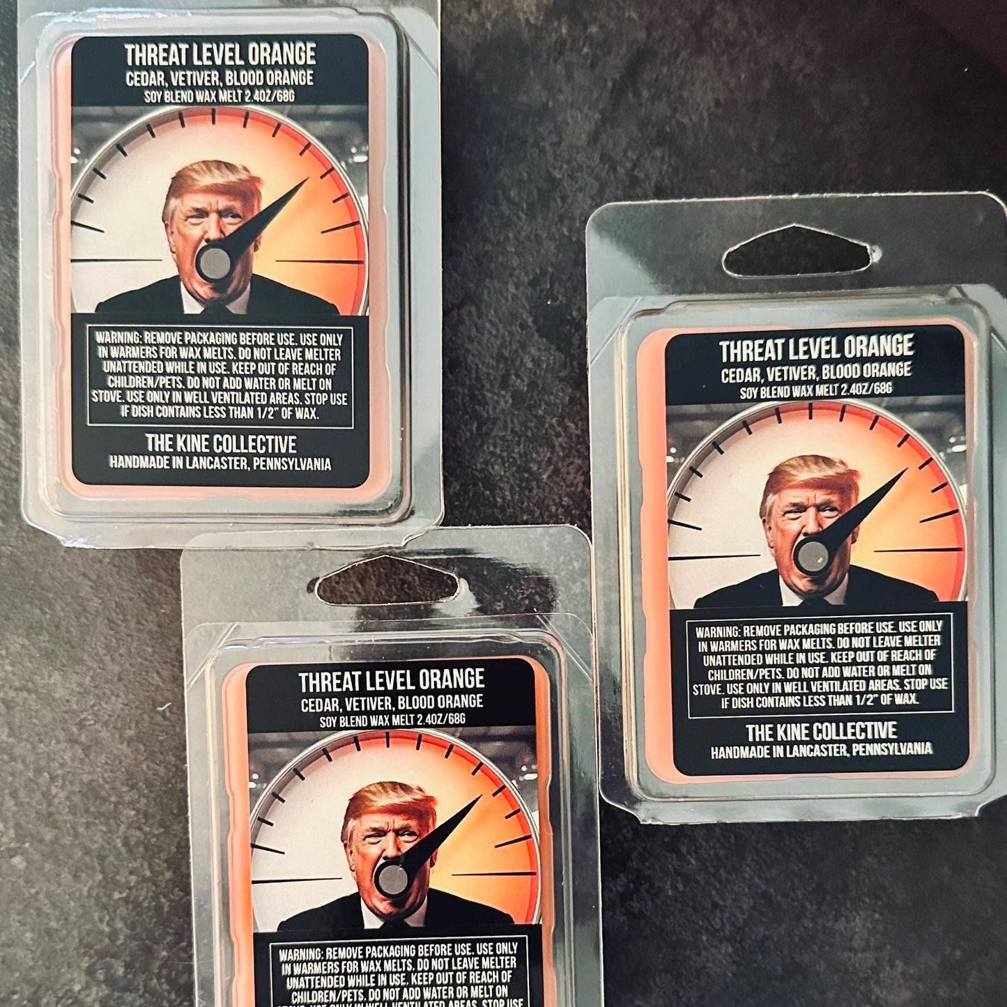 Threat Level Orange - Cedar, Vetiver, Blood Orange 2.4oz Artisan Soy Wax Melts