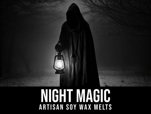 Night Magic - Spiced Woods, Patchouli, Leather, Musk 2.4oz Artisan Soy Wax Melts