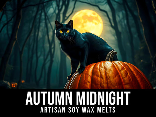 Autumn Midnight - Whipped Caramel, Plum, Jasmine, Bourbon Vanilla 2.4oz Artisan Soy Wax Melts