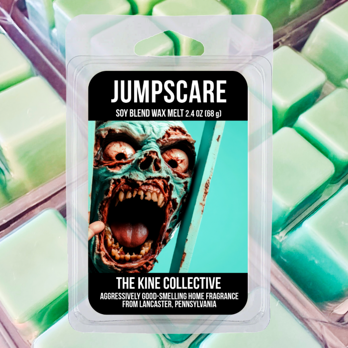 Jumpscare 2.4oz Cubed Wax Melts from The Kine Collective