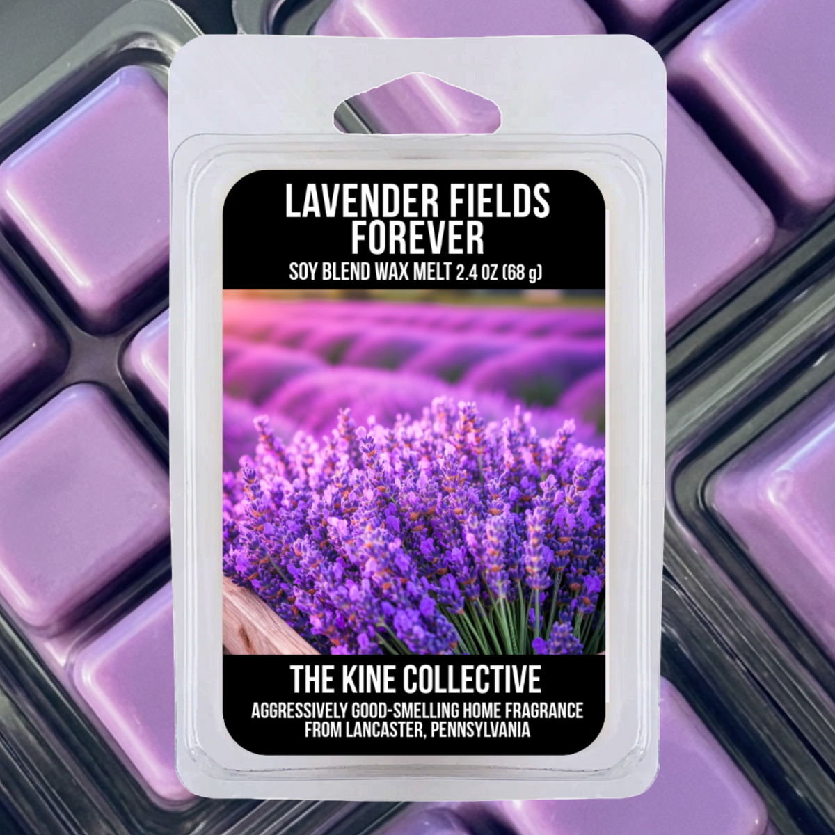 Lavender Fields Forever 2.4oz Cubed Wax Melts from The Kine Collective