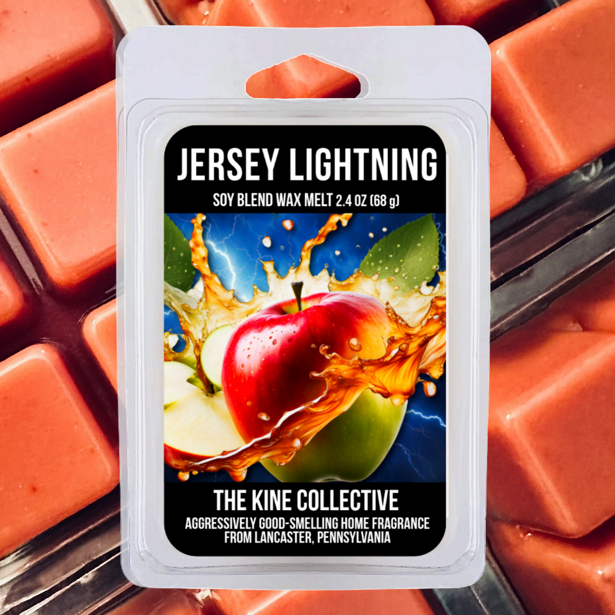 Jersey Lightning 2.4oz Cubed Wax Melts from The Kine Collective