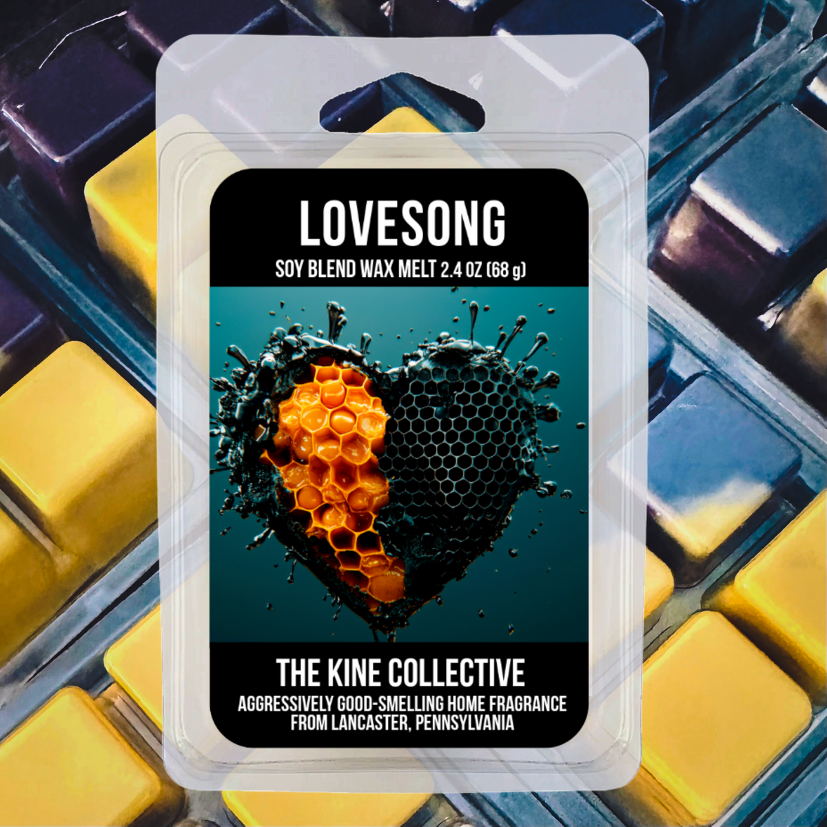 Lovesong 2.4oz Cubed Wax Melts from The Kine Collective