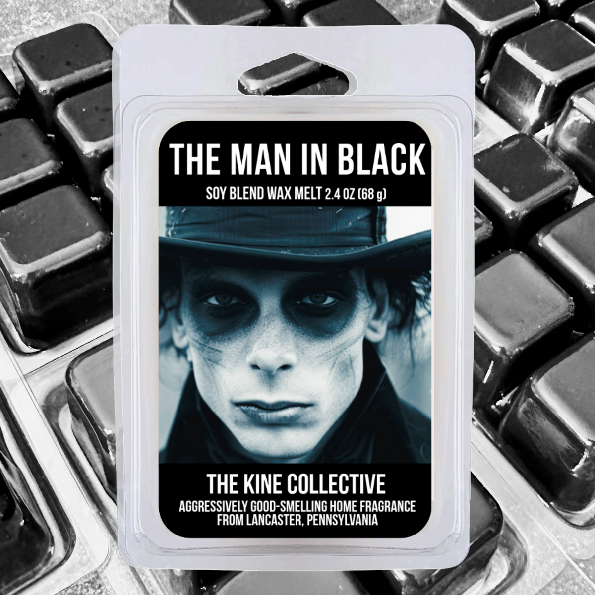 The Man In Black 2.4oz Cubed Wax Melts from The Kine Collective