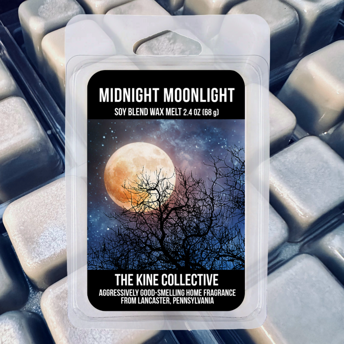 Midnight Moonlight 2.4oz Cubed Wax Melts from The Kine Collective