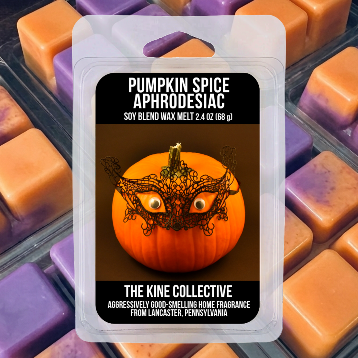 Pumpkin Spice Aphrodesiac 2.4oz Cubed Wax Melts from The Kine Collective