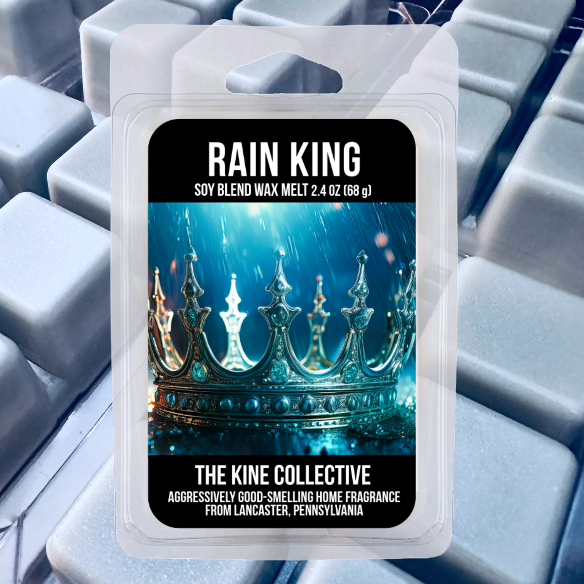 Rain King 2.4oz Cubed Wax Melts from The Kine Collective