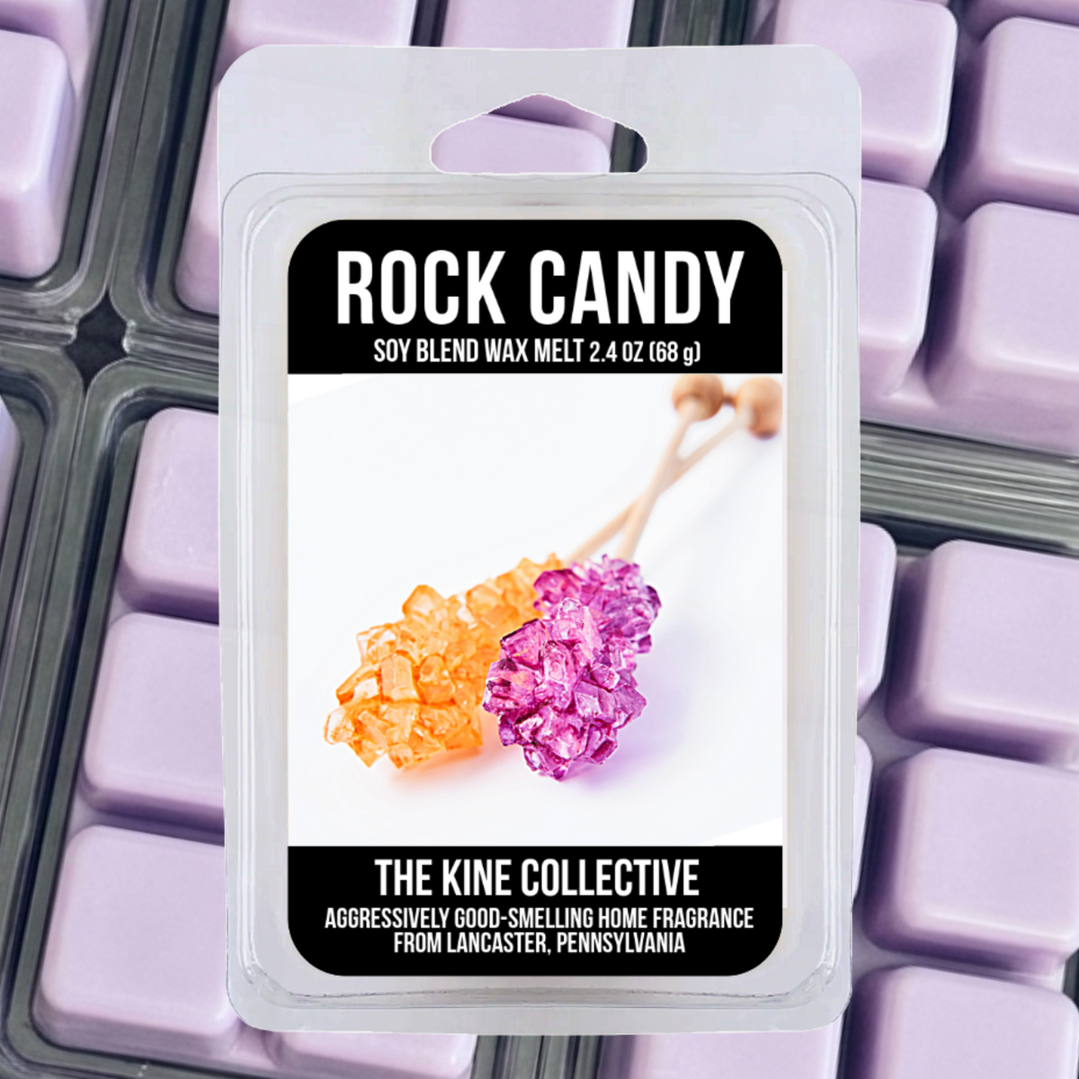 Rock Candy 2.4oz Cubed Wax Melts from The Kine Collective