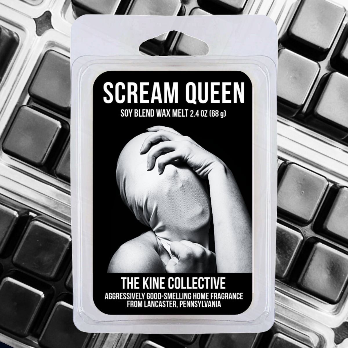 Scream Queen 2.4oz Cubed Wax Melts from The Kine Collective