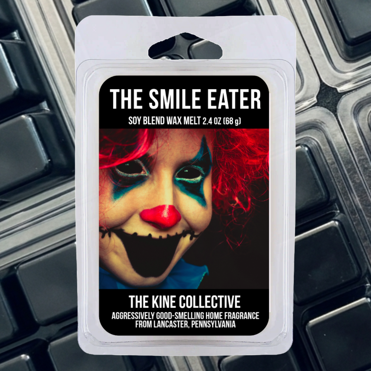 The Smile Eater 2.4oz Cubed Wax Melts from The Kine Collective