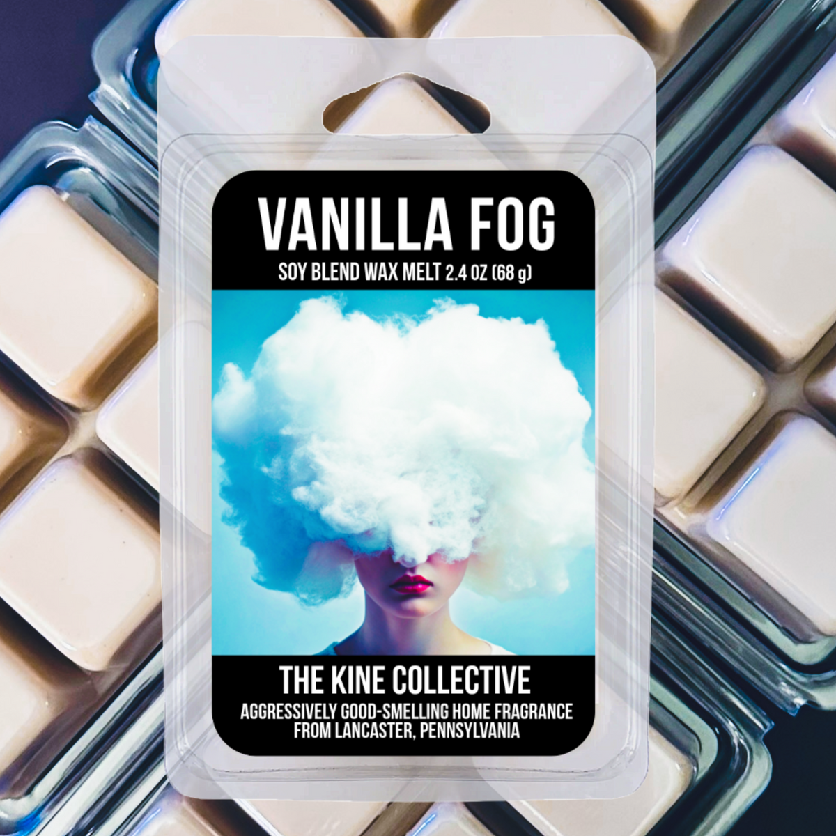 Vanilla Fog 2.4oz Cubed Wax Melts from The Kine Collective