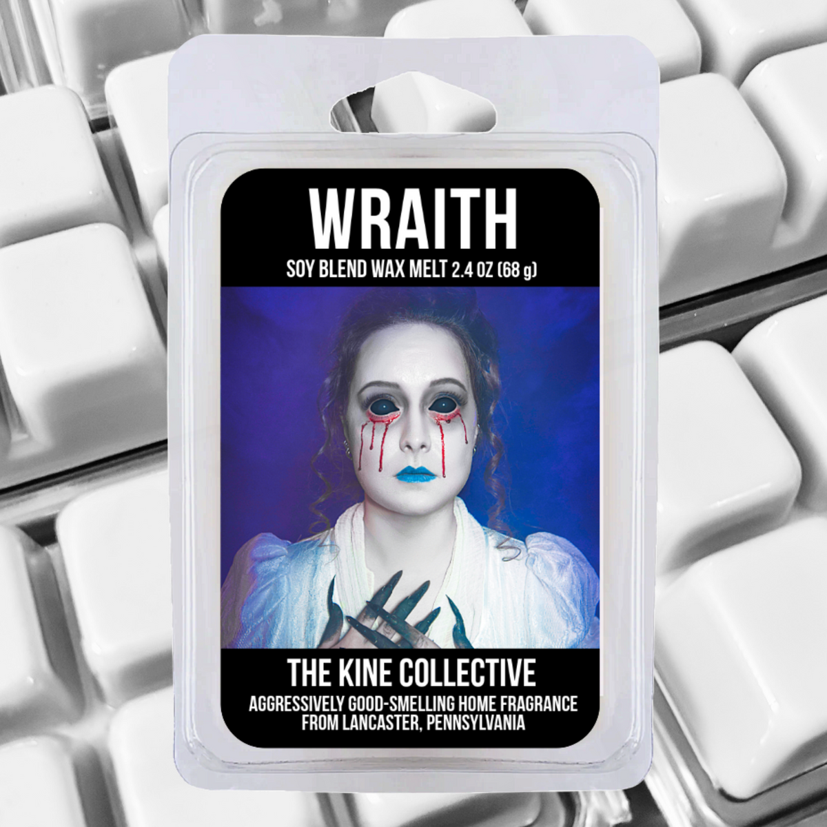 Wraith 2.4oz Cubed Wax Melts from The Kine Collective
