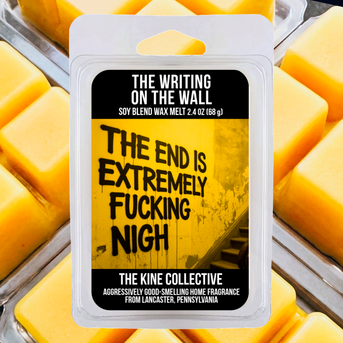 The Writing On The Wall 2.4oz Cubed Wax Melts from The Kine Collective